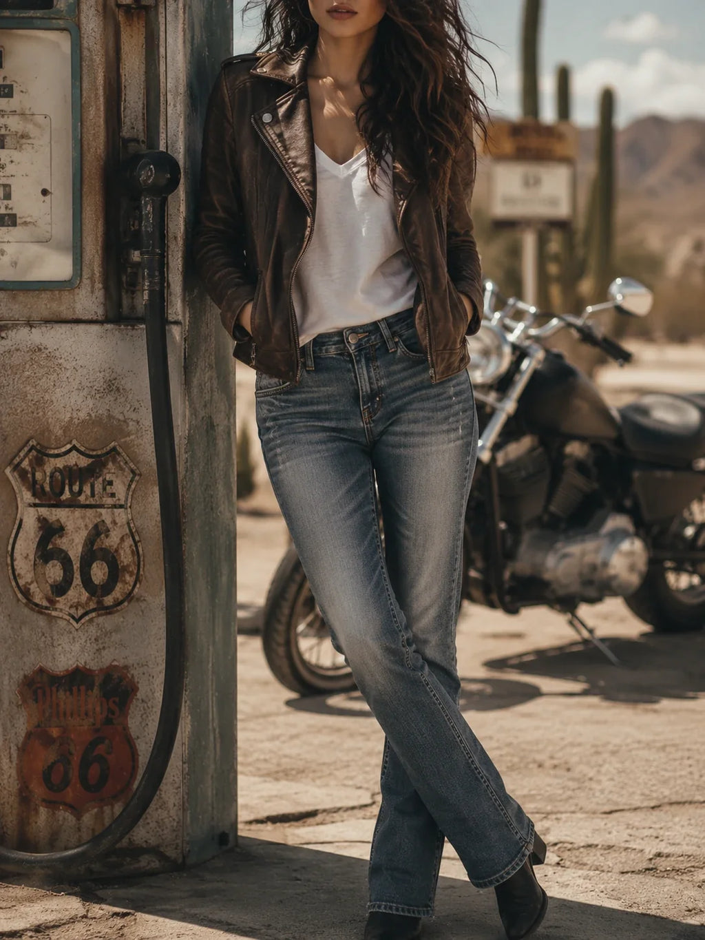 Women's Lapel Vintage Faux Leather Jacket