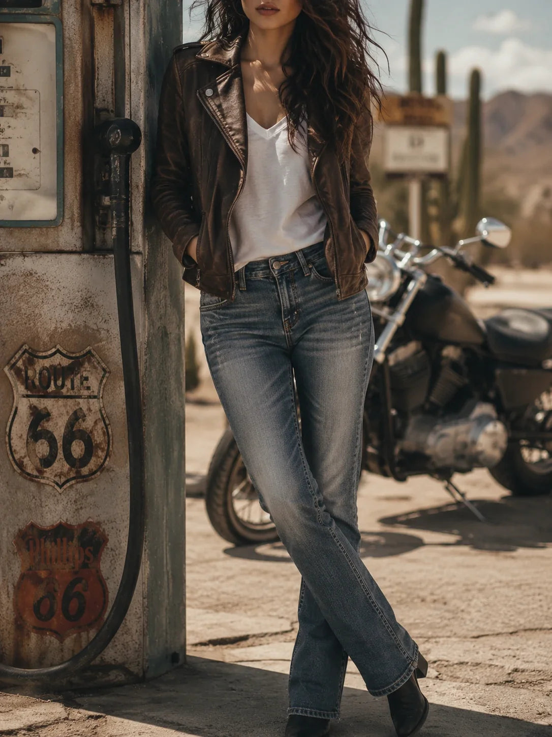 Women's Lapel Vintage Faux Leather Jacket