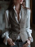 Vintage Tailored Classic Textured Waistcoat